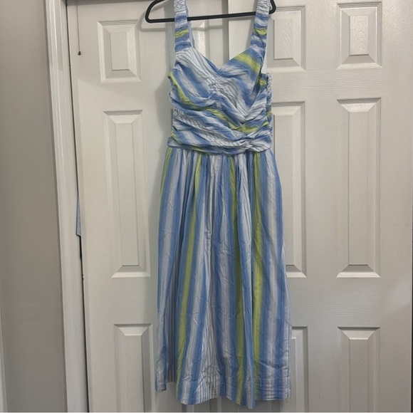 NWT! By Anthropologie Square-Neck Drop-Waist Maxi Dress 💜🦊🗝️🍊 - Picture 4 of 6